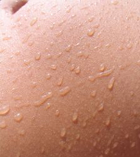 Wet skin